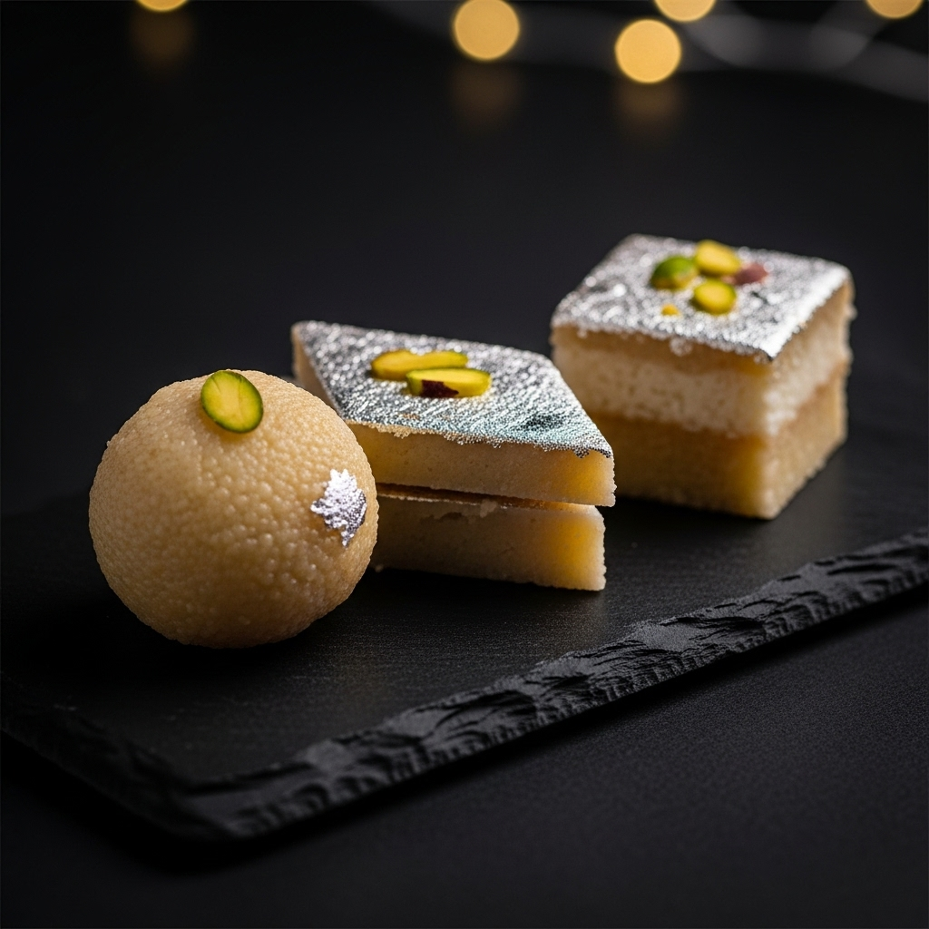 A perfect, handcrafted sweet representing Rasdham's quality