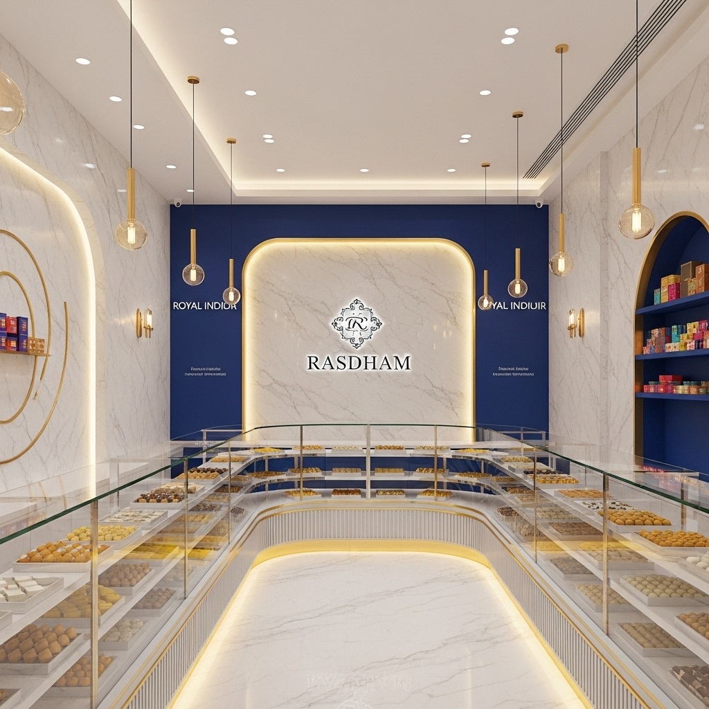 The bright, modern, and welcoming interior of a Rasdham store